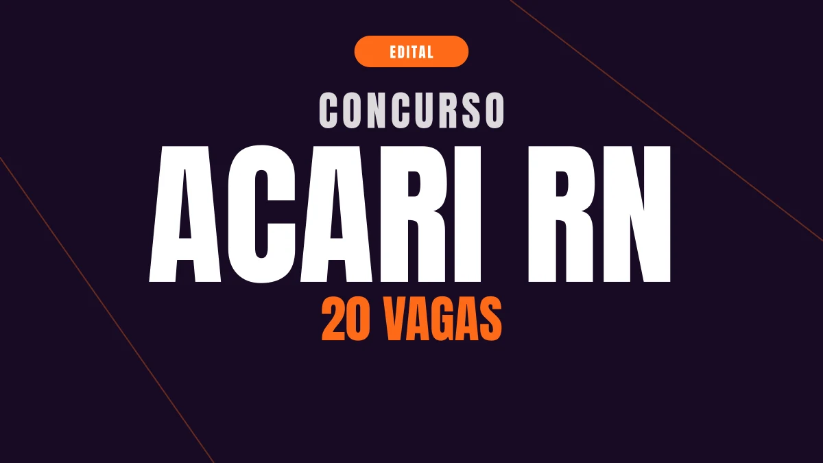 Concurso Acari RN: 20 vagas e até R$ 3,8 mil
