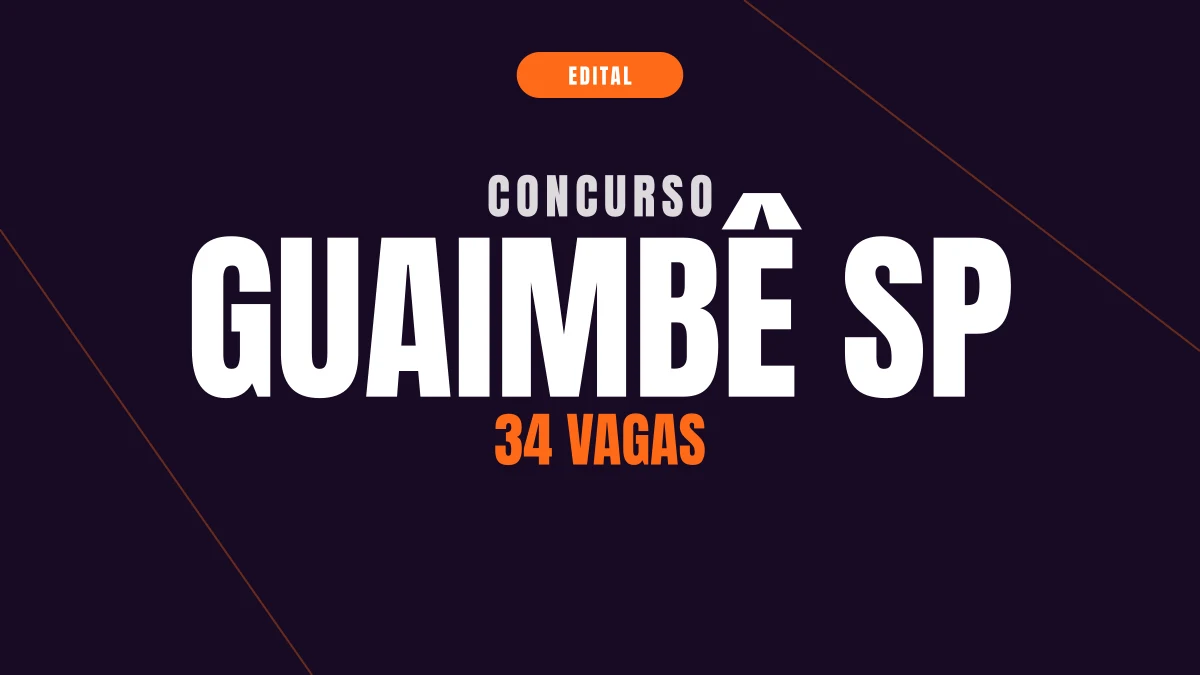 Concurso Guaimbê SP: salário de até R$ 12,5 mil e 34 vagas