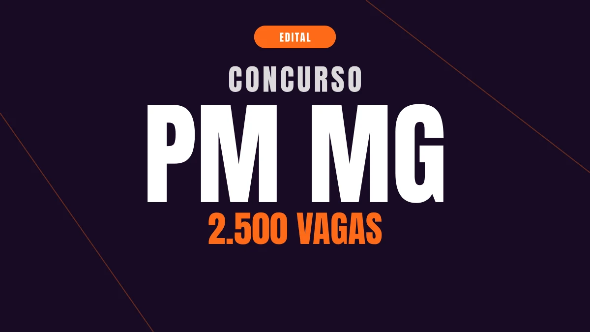 Concurso PM MG: 2.500 vagas previstas de Soldado